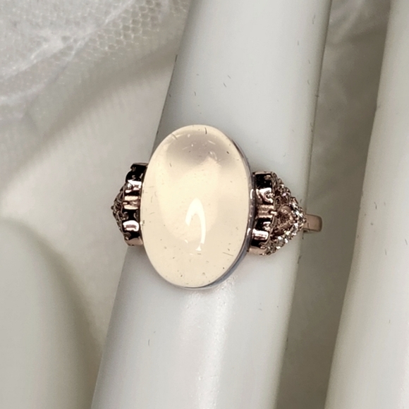 🍒 Moonstone S925 Sterling Silver 💍 Ring - Picture 1 of 2